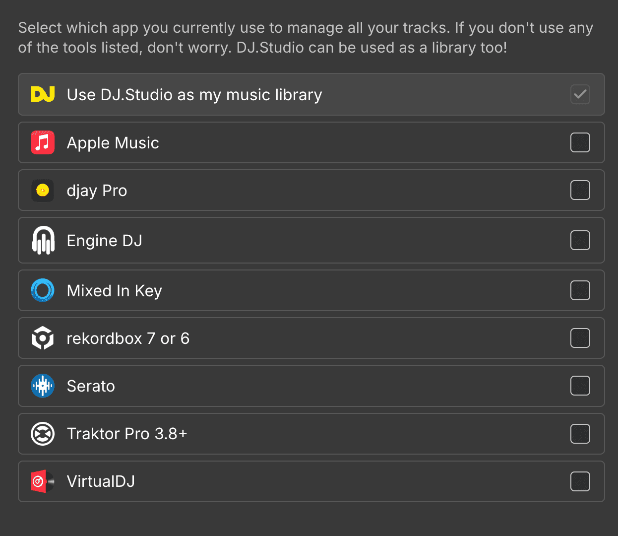 dj studio integrations
