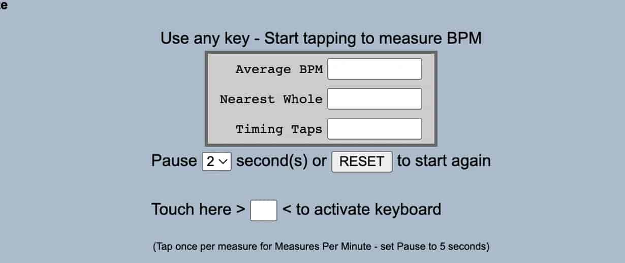 Use BPM tapper to find the BPM