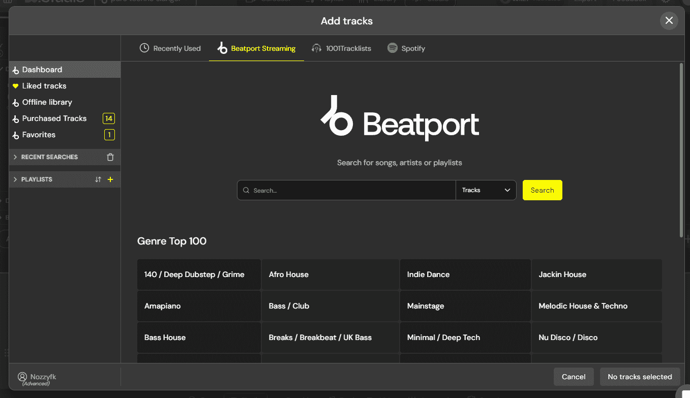 dj studio beatport