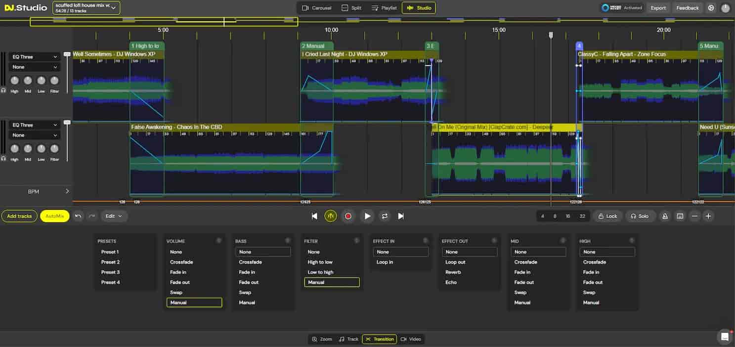 DJ.Studio Timeline