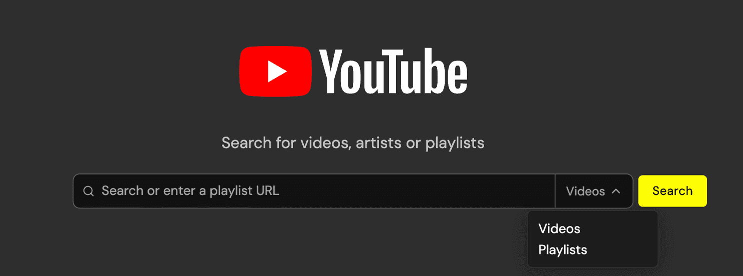 DJ.Studio YouTube Search Modes