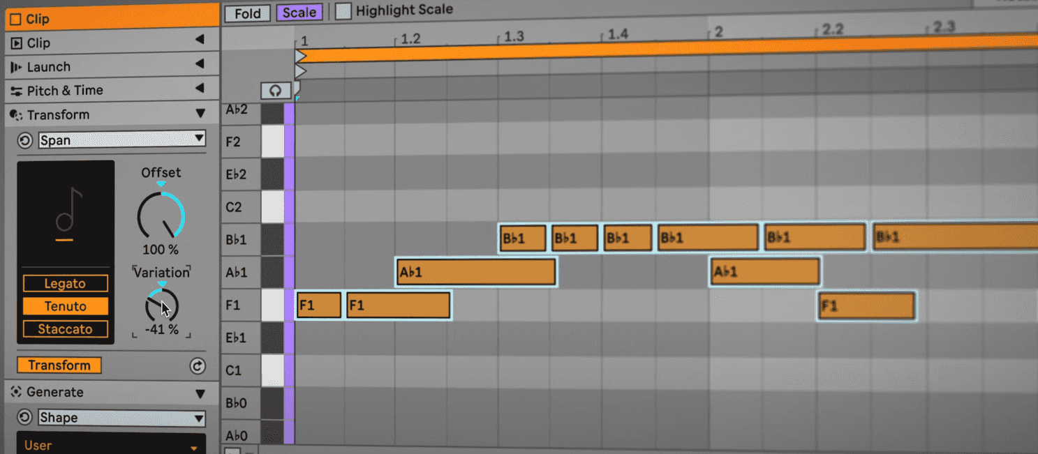 ableton live 12 MIDI transformation