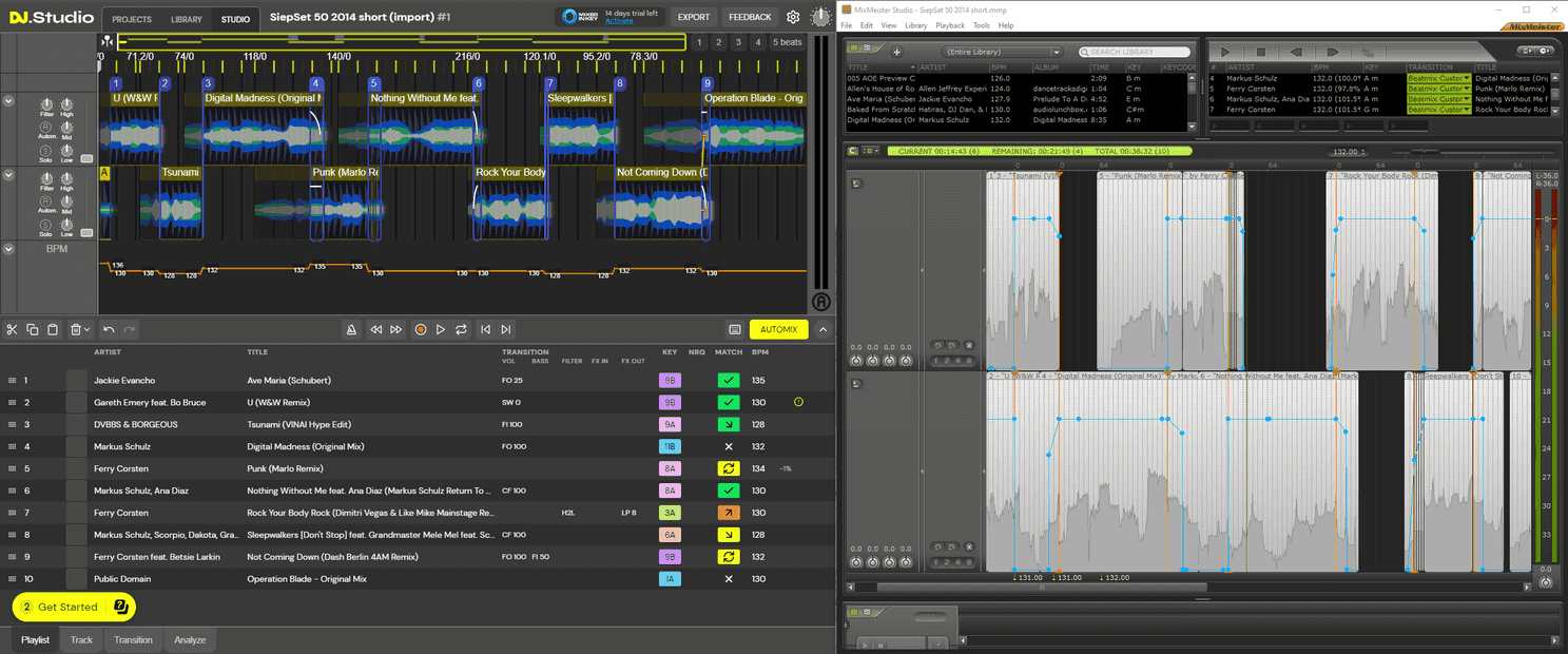 DJ.Studio vs. MixMeister