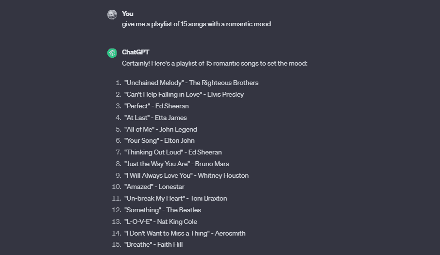 chat gpt mood playlist