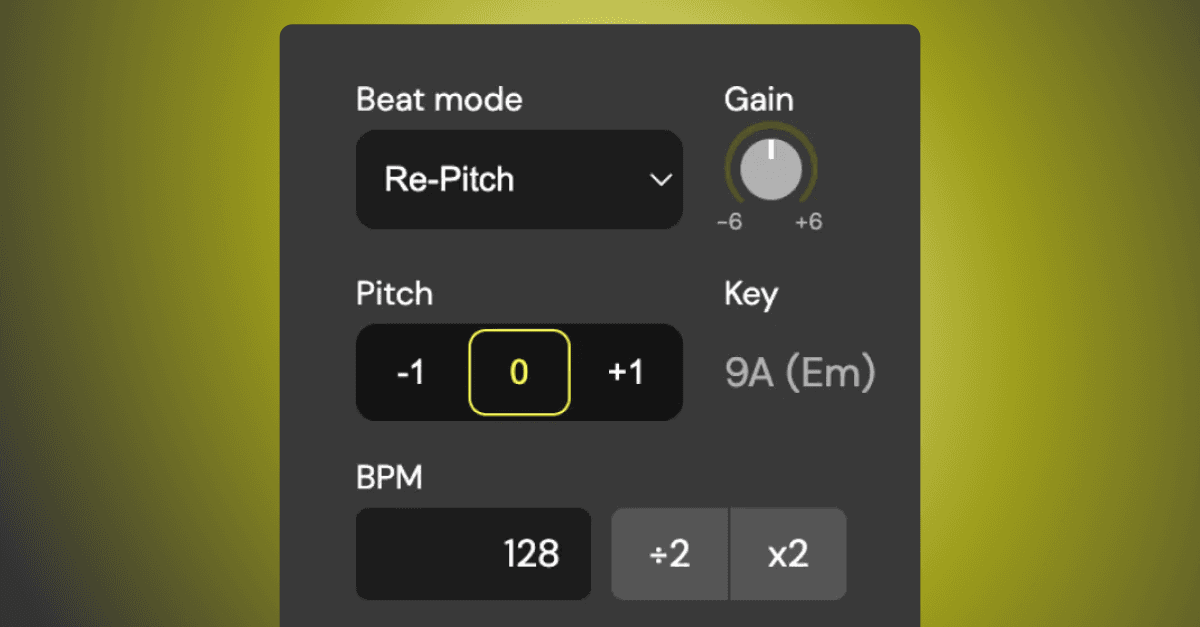DJ.Studio's pitch and BPM correction