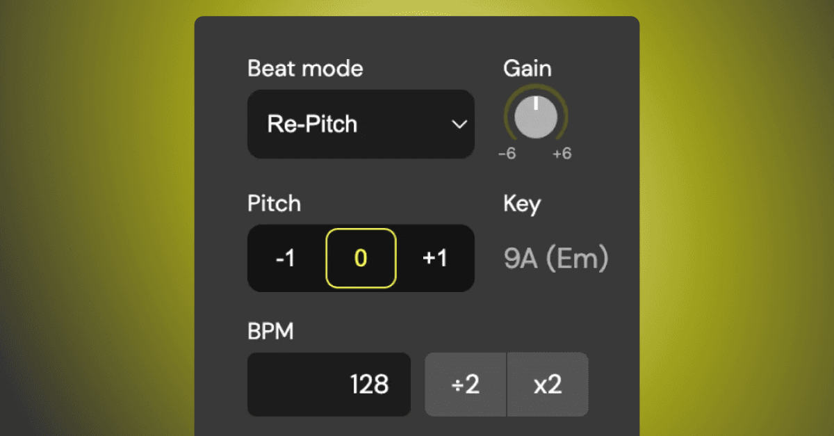 DJ.Studio's pitch and BPM correction